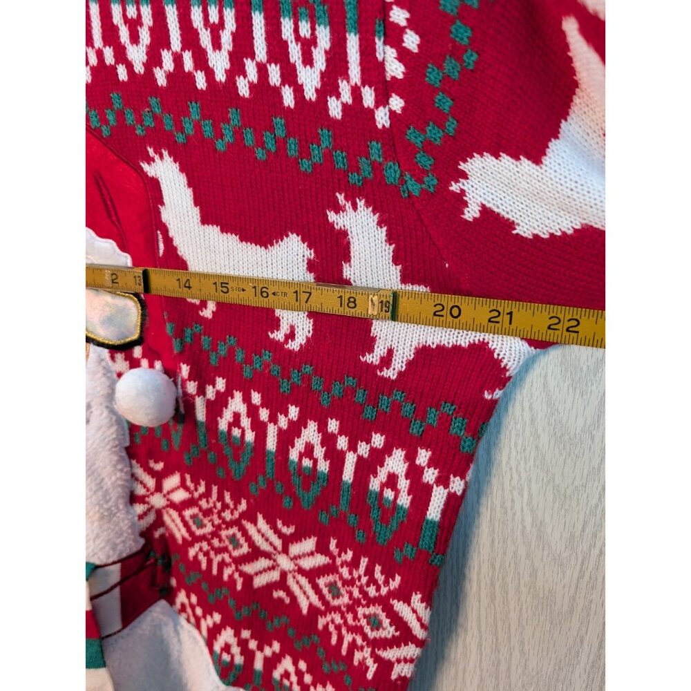 33 Degrees Llama Mutli-color Ugly Christmas Sweater Men's Size Medium Sunglasses - Picture 7 of 8